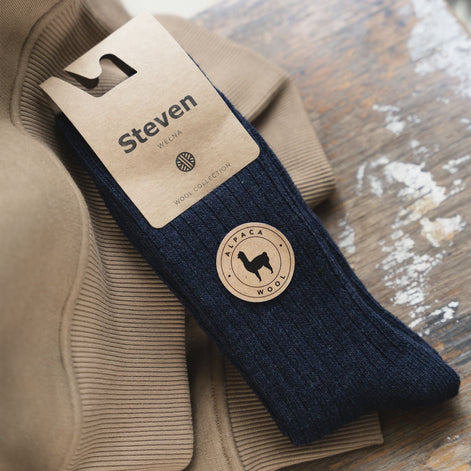 1 Pack Men's Alpaca Wool Warm Boot Socks for Winter