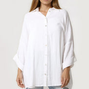 White Oversized Cotton Shirt