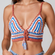 Brown Crochet Bralette Top