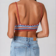 Brown Crochet Bralette Top