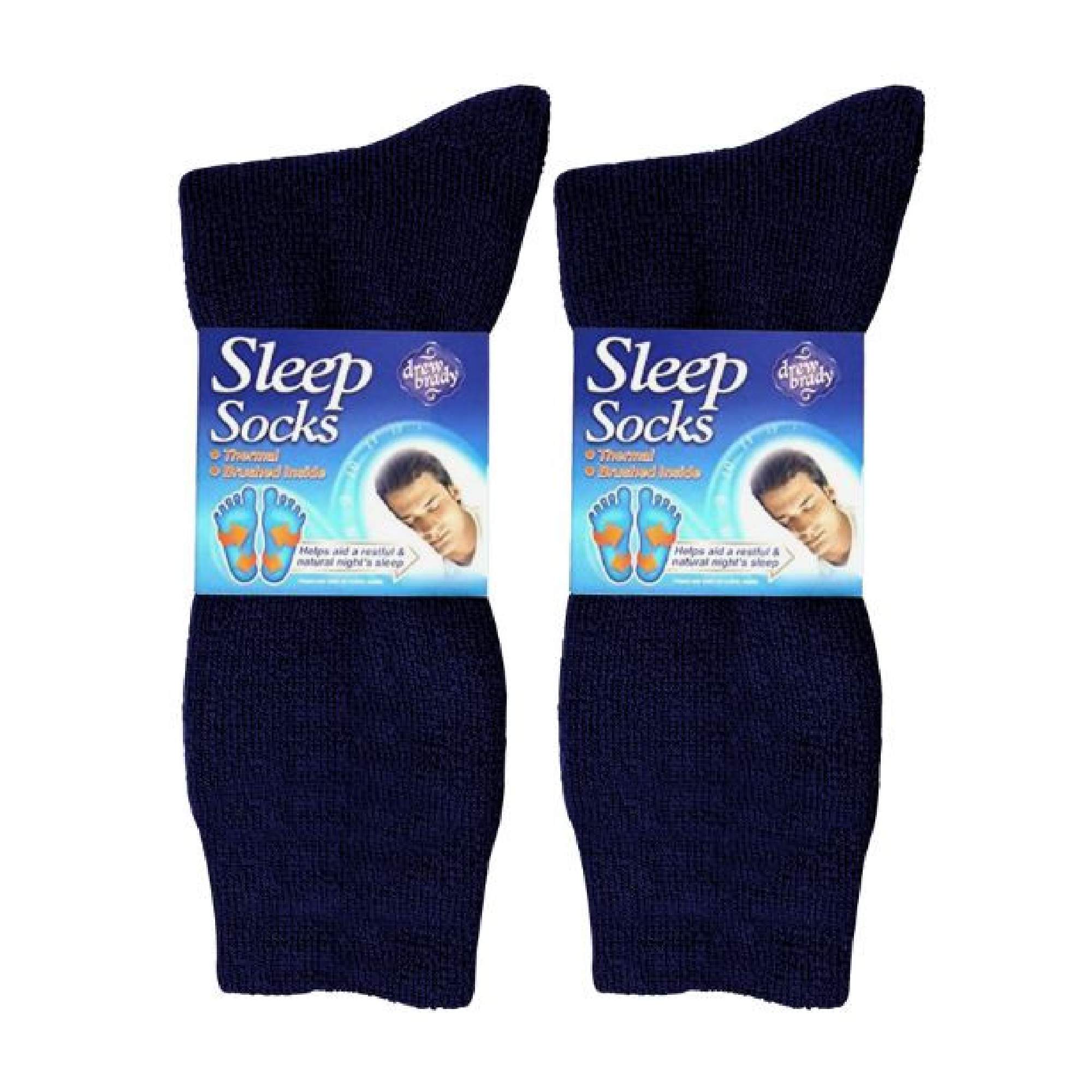 2 Pack Men's Thermal Sleep Socks for Winter