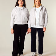 Organic Dropped Shoulder Zipped Hoodie: Women's