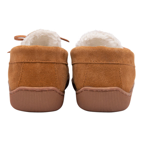 Mens Real Suede Leather Fleece Lined Slippers (6 Sizes)