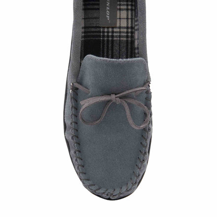 Mens Real Suede Leather Fleece Lined Slippers (6 Sizes)