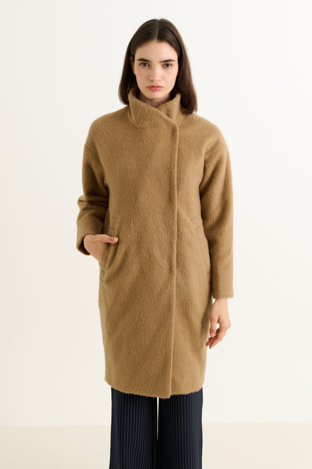 Donalda Camel Cocoon Coat