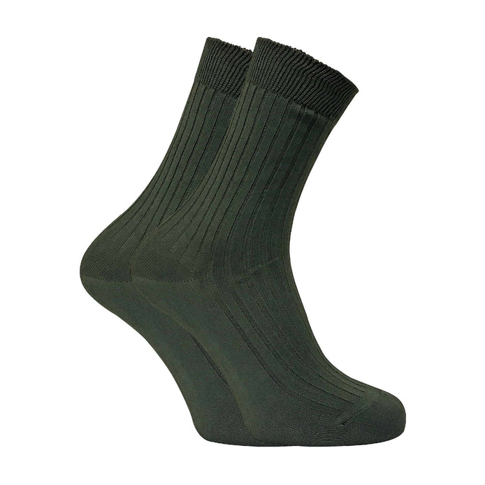 2 Pack Men's 100% Cotton Hiking Boot Socks