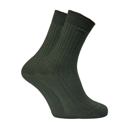 2 Pack Men's 100% Cotton Hiking Boot Socks