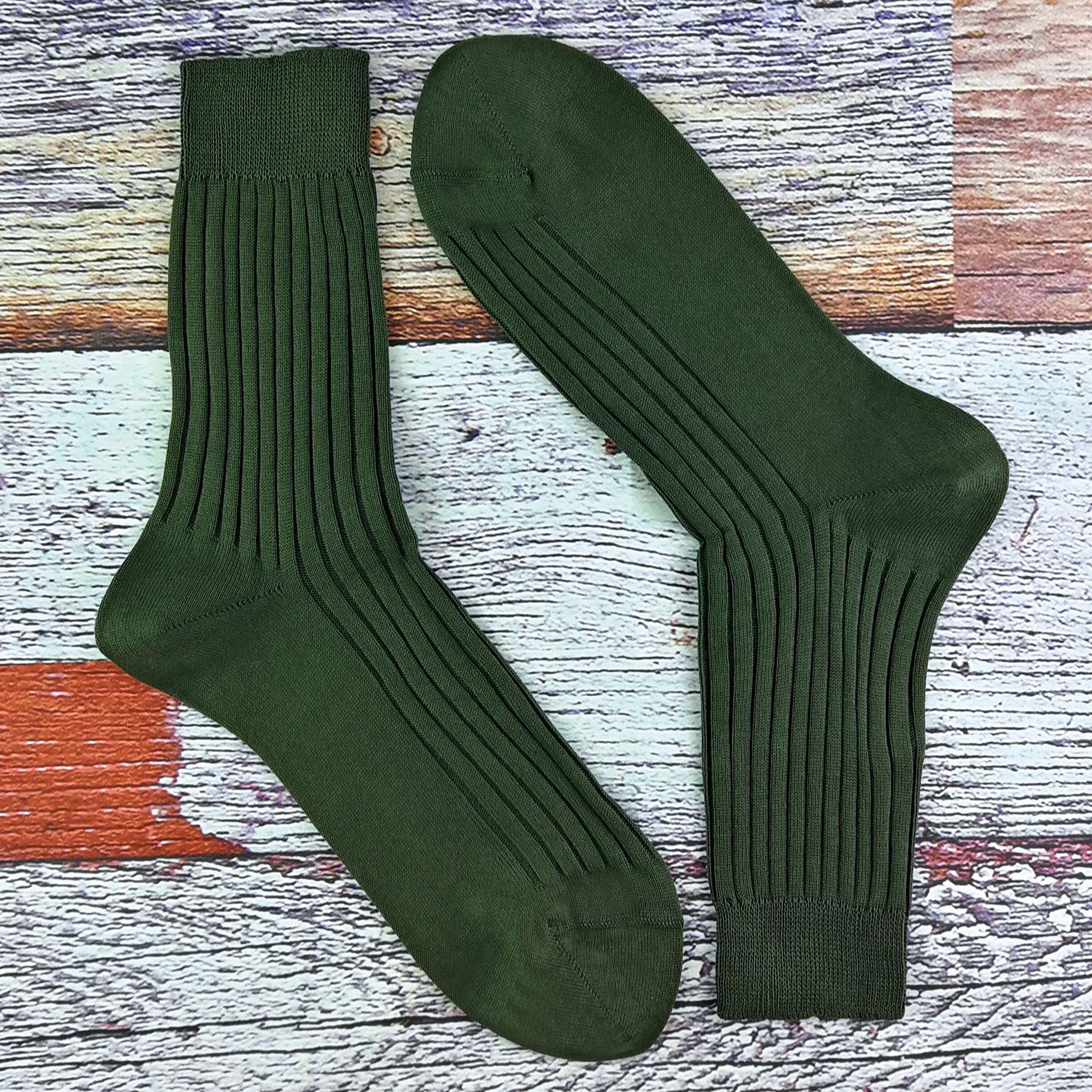 2 Pack Men's 100% Cotton Hiking Boot Socks