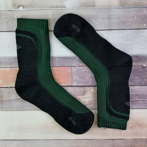 1 Pack Men's Reinforced Heel & Toe Merino Wool Hiking Socks