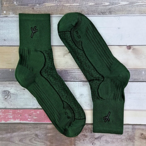 2 Pack Men's Cotton Hiking Boot Socks with Silver Technology