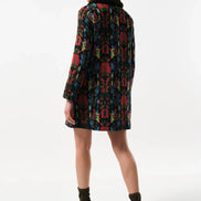 Dryden Folk Jacquard Fur Collared Coat