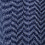 Dryden Herringbone Fur Collared Coat - Blue