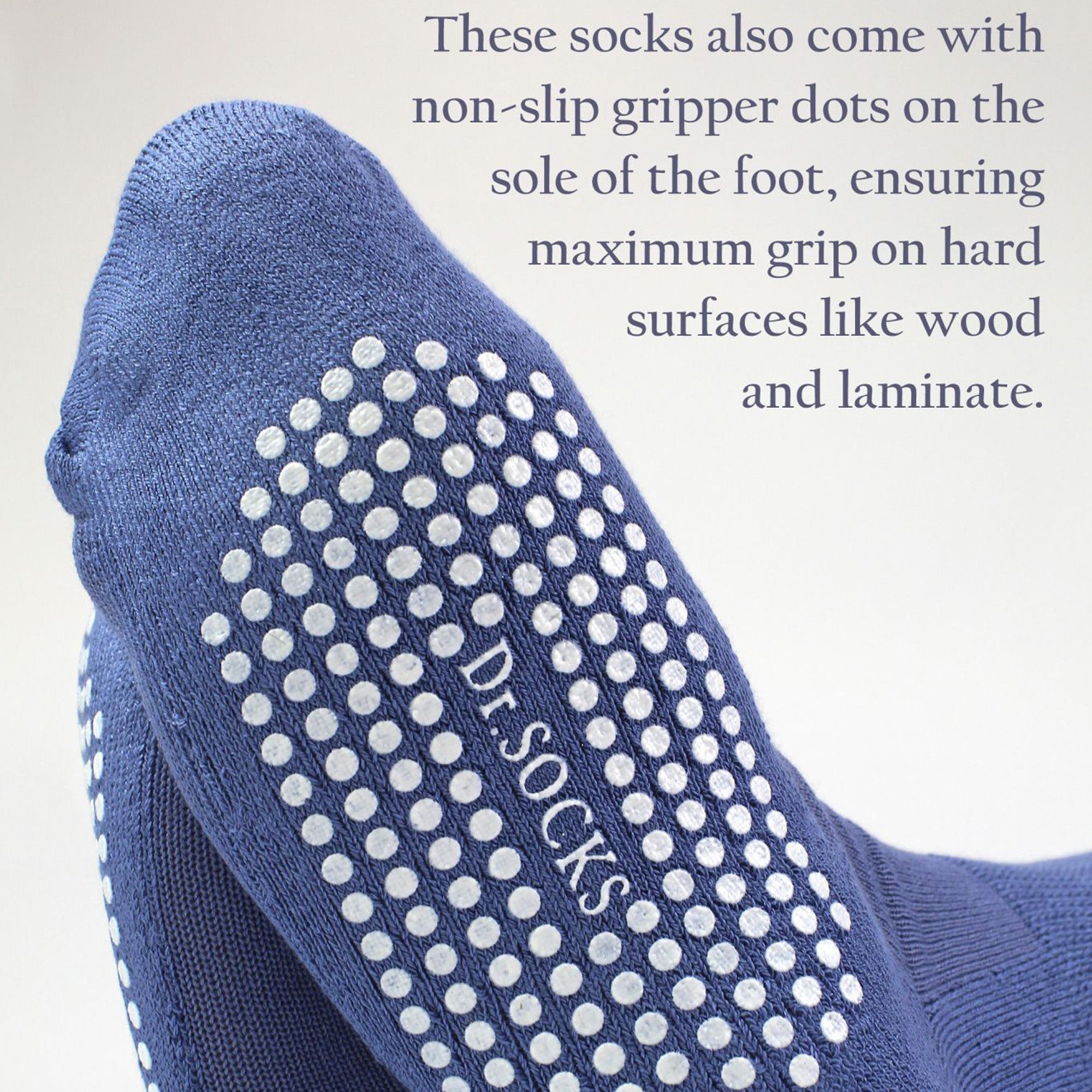 4 Pack Bamboo Diabetic Socks With Grips for Men and Women