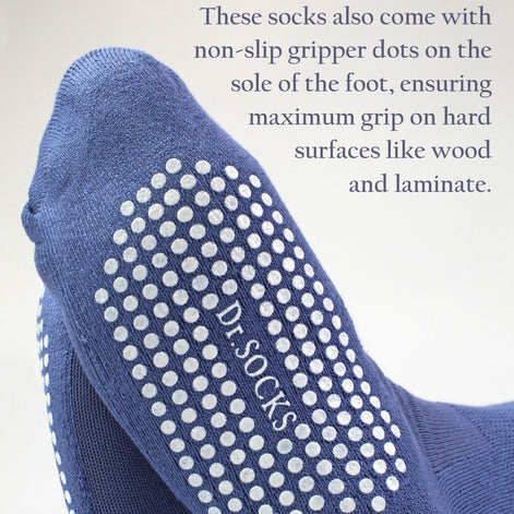 4 Pack Bamboo Diabetic Socks With Grips for Men and Women