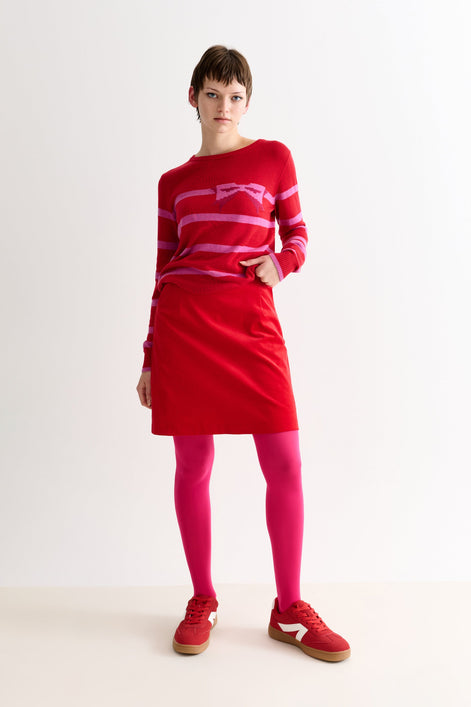Dylan Babycord Mini Skirt - Red