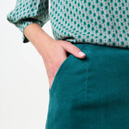 Dylan Babycord Mini Skirt - Petrol