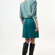 Dylan Babycord Mini Skirt - Petrol