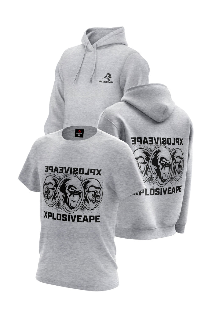 XAPE De-Evolve Hoodie & Tee Combo - Sports Grey