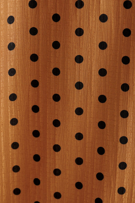 Dixie Spot Print Bubble Hem Midaxi Skirt - Toffee
