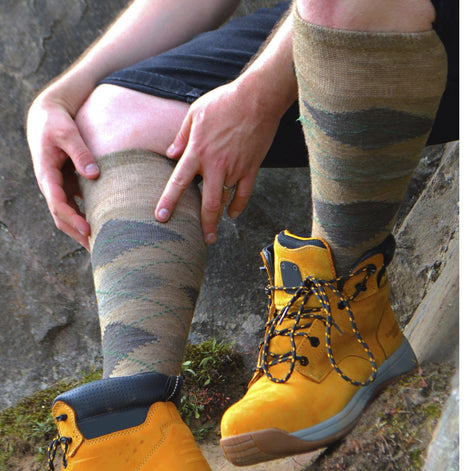 3 Pack Men's Extra Long Knee High Argyle Lambs Wool Socks