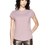 Organic Cotton Rolled Sleeve T-Shirt: Women's