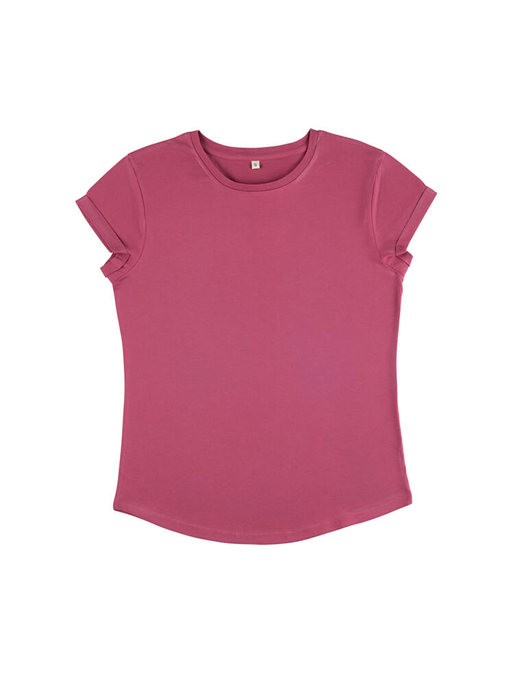 Organic Cotton Rolled Sleeve T-Shirt: Women's