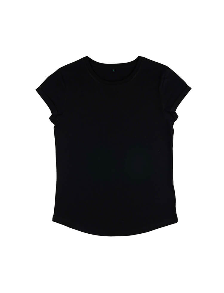 Organic Cotton Rolled Sleeve T-Shirt: Women's