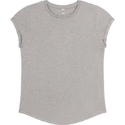 Organic Cotton Rolled Sleeve T-Shirt: Women's