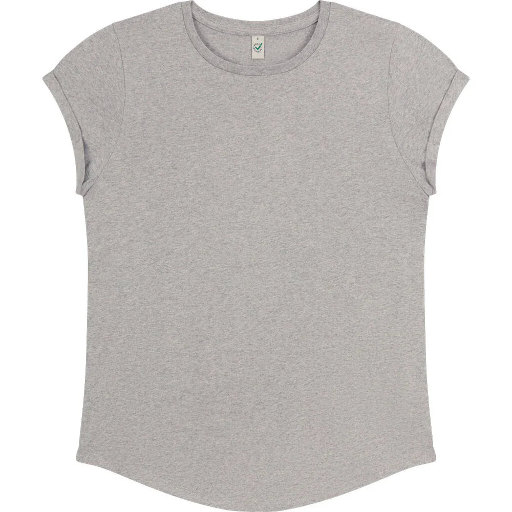 Organic Cotton Rolled Sleeve T-Shirt: Women's