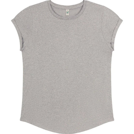 Organic Cotton Rolled Sleeve T-Shirt: Women's
