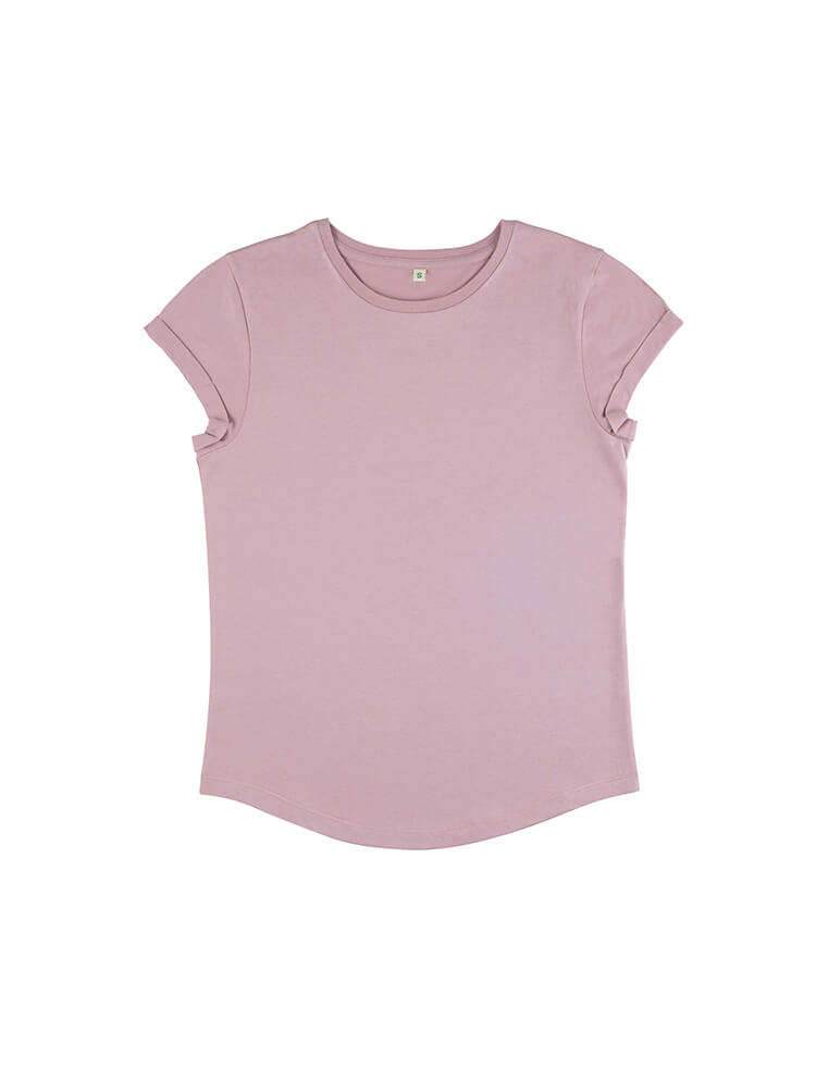 Organic Cotton Rolled Sleeve T-Shirt: Women's