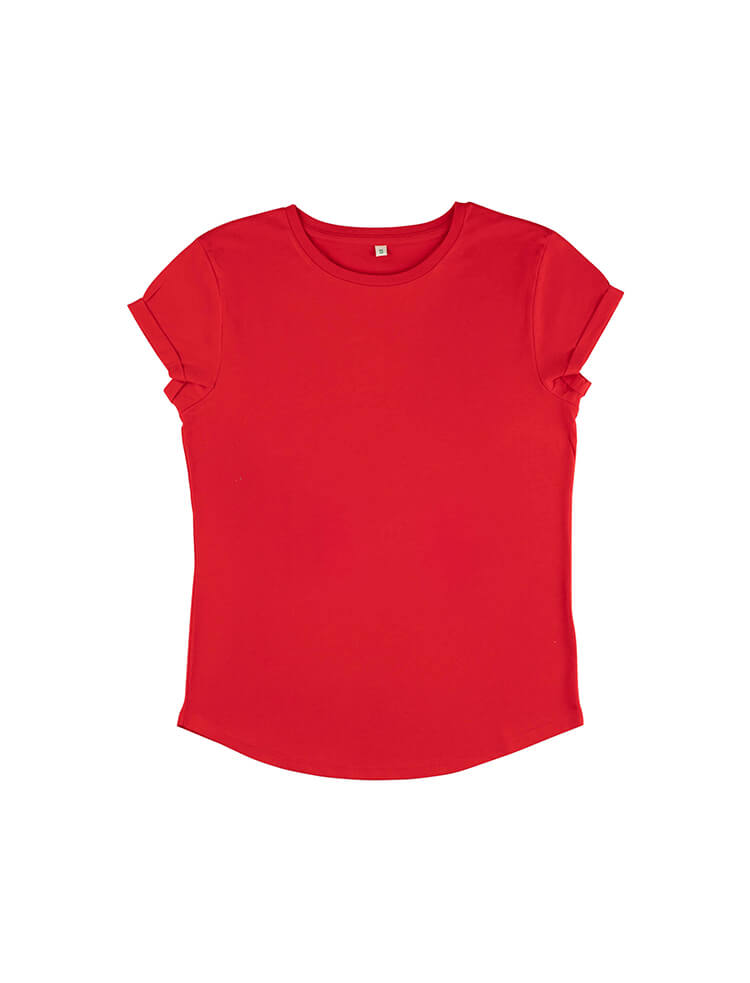 Organic Cotton Rolled Sleeve T-Shirt: Women's