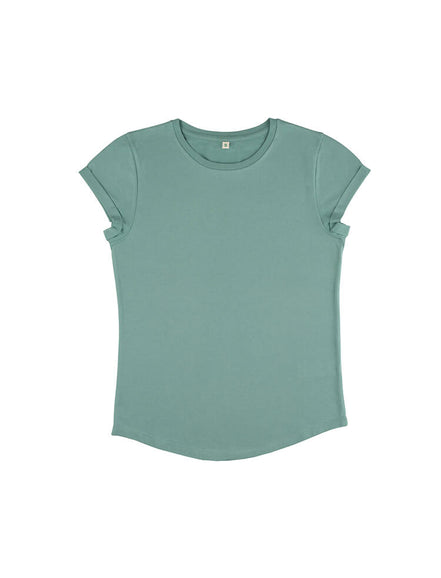 Organic Cotton Rolled Sleeve T-Shirt: Women's