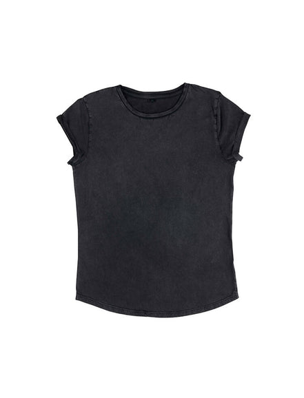 Organic Cotton Rolled Sleeve T-Shirt: Women's