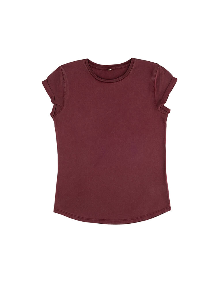 Organic Cotton Rolled Sleeve T-Shirt: Women's