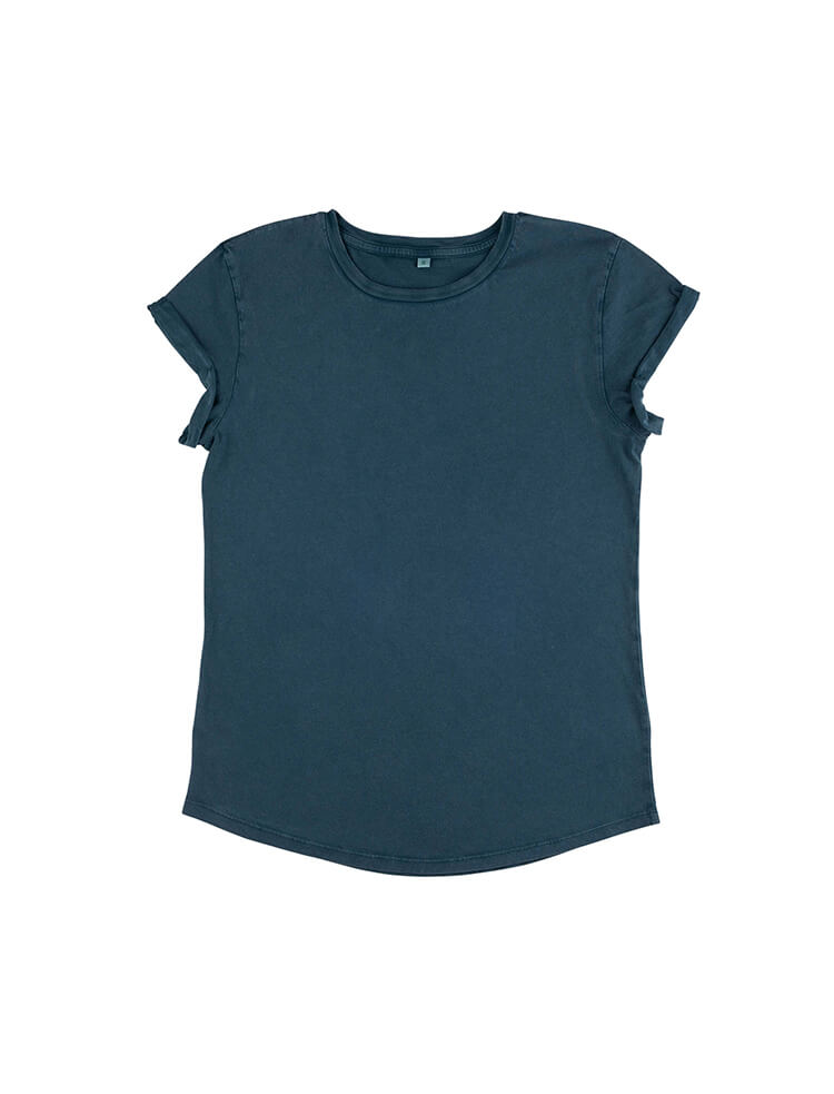 Organic Cotton Rolled Sleeve T-Shirt: Women's