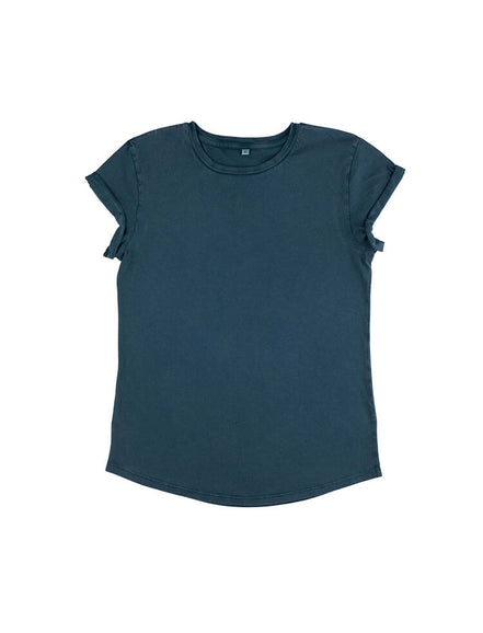 Organic Cotton Rolled Sleeve T-Shirt: Women's