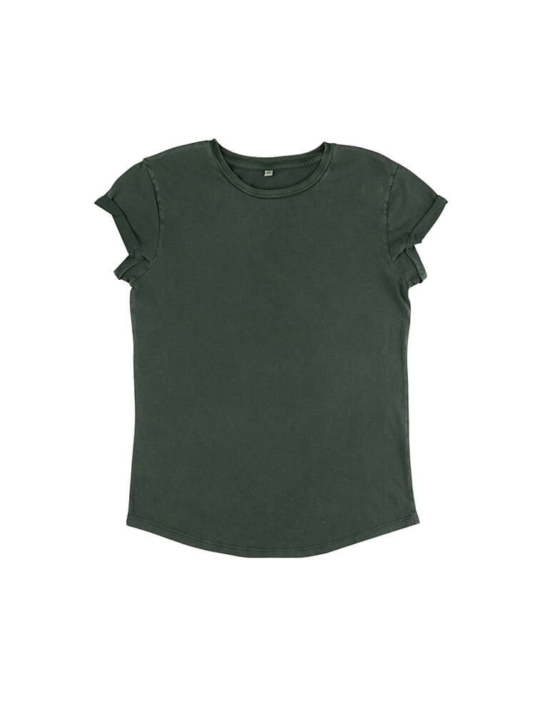 Organic Cotton Rolled Sleeve T-Shirt: Women's