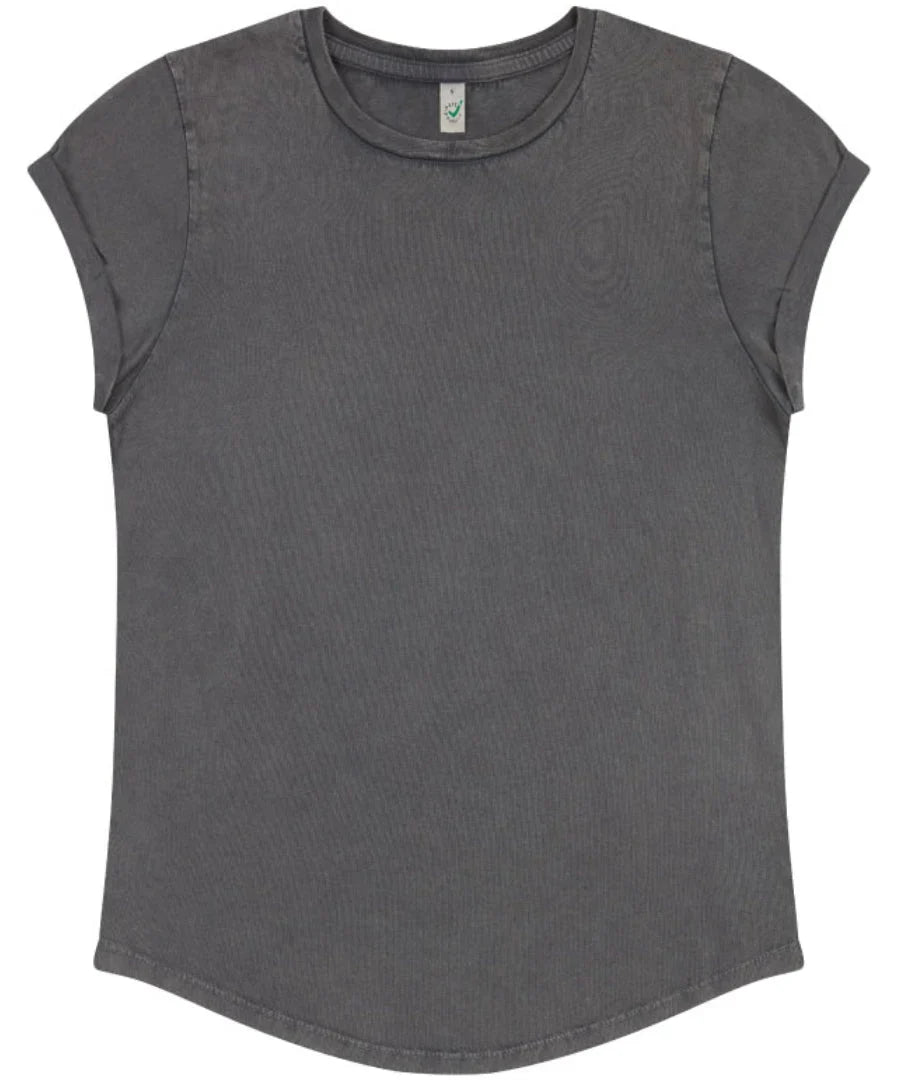 Organic Cotton Rolled Sleeve T-Shirt: Women's
