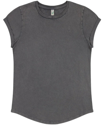 Organic Cotton Rolled Sleeve T-Shirt: Women's