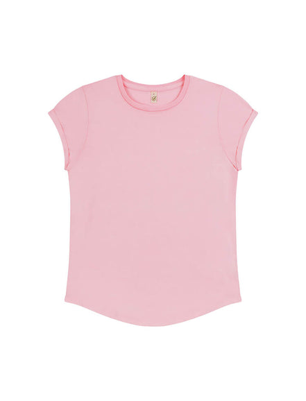 Organic Cotton Rolled Sleeve T-Shirt: Women's