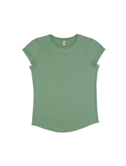 Organic Cotton Rolled Sleeve T-Shirt: Women's