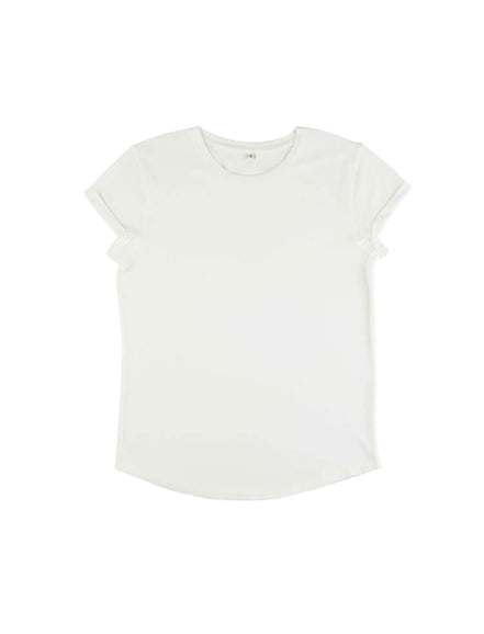 Organic Cotton Rolled Sleeve T-Shirt: Women's