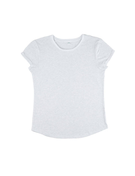 Organic Cotton Rolled Sleeve T-Shirt: Women's
