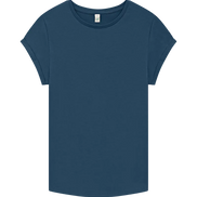Organic Cotton Rolled Sleeve T-Shirt: Women's
