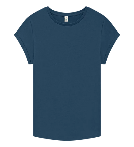 Organic Cotton Rolled Sleeve T-Shirt: Women's