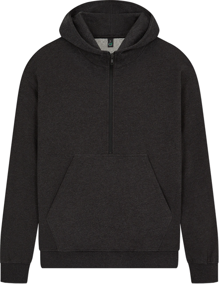 Organic Half Zip Hoodie: Unisex