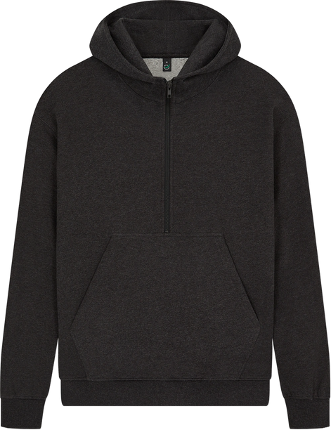 Organic Half Zip Hoodie: Unisex