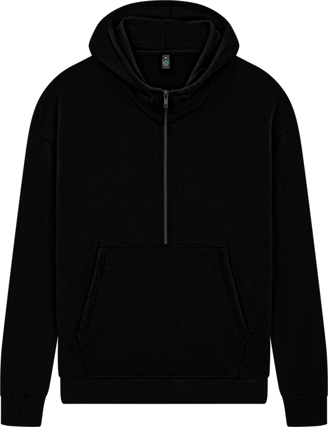 Organic Half Zip Hoodie: Unisex