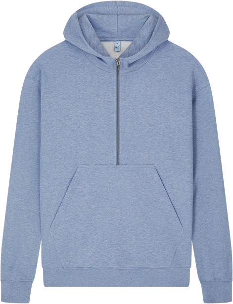 Organic Half Zip Hoodie: Unisex